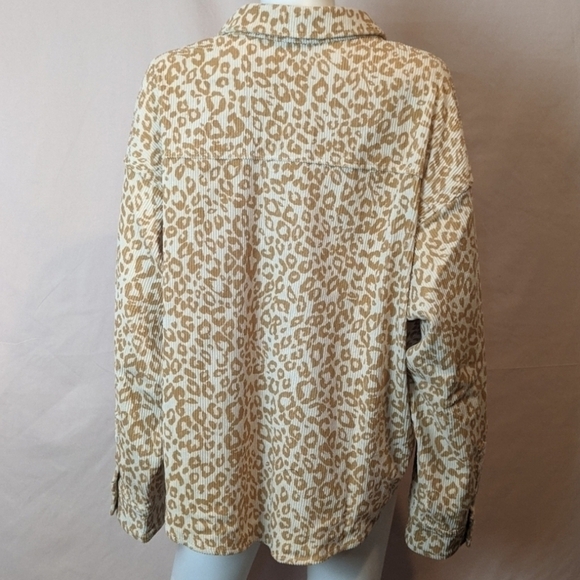 Wishlist Leopard Print Button Up Shirt Jacket with Pocket size M/L - Picture 4 of 6